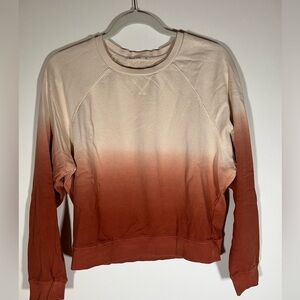 Marine Layer Ombre Sweatshirt - Cream and Brown